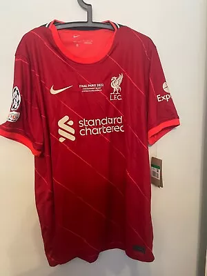 £94.95 • Buy Official LIVERPOOL LFC UEFA Champions League FINAL 2022 Shirt XL