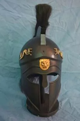 Medieval Greek Corinthian Helmet With Black Plume Armor Knight Spartan Costumes • $79