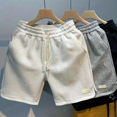 Mens Fleece Sweat Shorts Brushed Lightweight Sports Joggers Pants Side Pockets** • $13.89