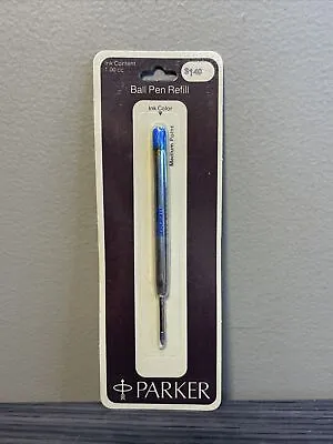 NOS Vintage Carded Blue PARKER Ballpoint Pen Ink Refill USA SEALED Medium Blue • $9.99