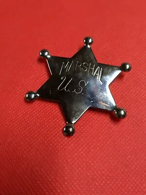 Vintage US Marshal Deputy Badge Novelty Pin Obsolete 6 Star Metal • $15.95
