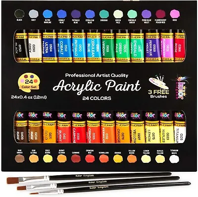 24 Colors Airbrush Paint DIY Acrylic Paint Set For Hobby Model Painting Artists • $19.89