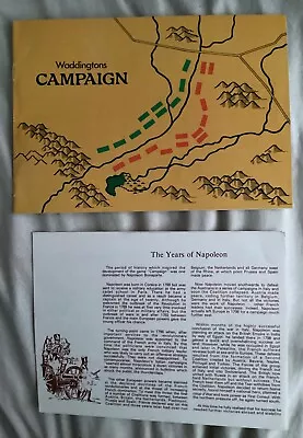 Waddingtons Campaign Vintage Board Game Instructions Only • £2.49