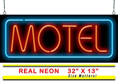 $409 • Buy Motel Neon Sign | Jantec | 32  X 13  | Hotel Room Travel Vacancy Bed & Breakfast