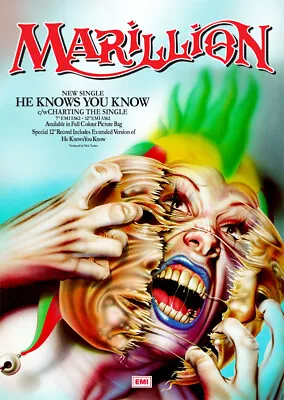 Marillion - He Knows You Know - New Promo Poster - Super Quality A1 • $32.06