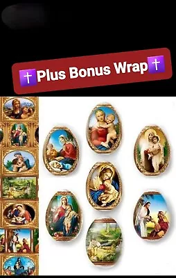 ✝️7 Easter Egg Sleeves With Bonus Heat Shrink Wrap Gold JesusPanagia Religious • $3.80