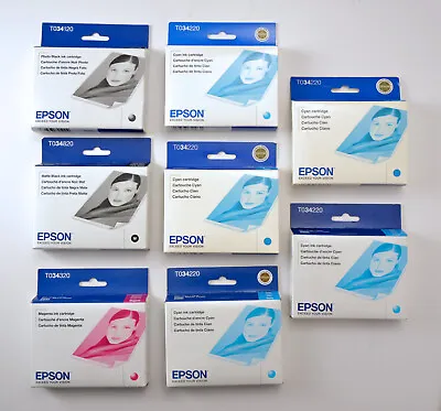 Epson Ink T034 Stylus Photo 2200 T034120-T034320-T034820-T034220 Lot Of 8 NEW • $12.50