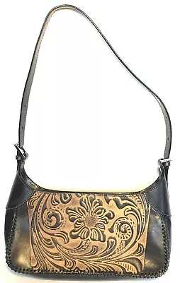 Vintage Designer Jeanne Lottie Tooled Leather Cross Body Bag New • $34.99