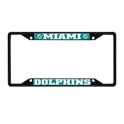 Fanmats NFL Miami Dolphins Black Metal License Plate Frame  • $13.99