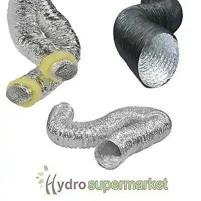 Aluminium-acoustic/insulated-combi/flex Ducting 4” 5” 6” 8” 10” 12” 100mm-315mm • £11.95