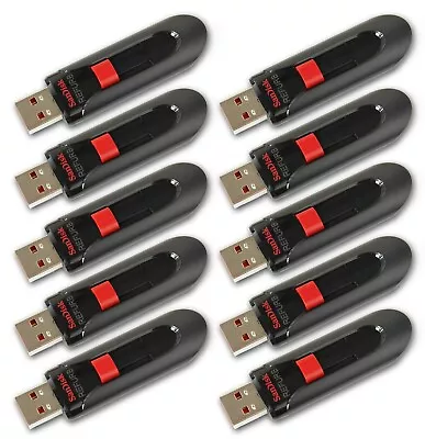 $34.99 • Buy Lot 10x SanDisk Cruzer Glide 32GB USB Flash Thumb Drive SDCZ60-032G 10 X 32 GB