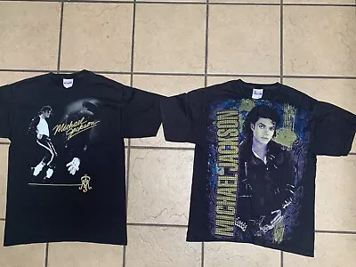 2 MICHAEL JACKSON Adult M Tee Shirts ( 1 Dated 2009 / Other Unknown - 1 Shorter • $10