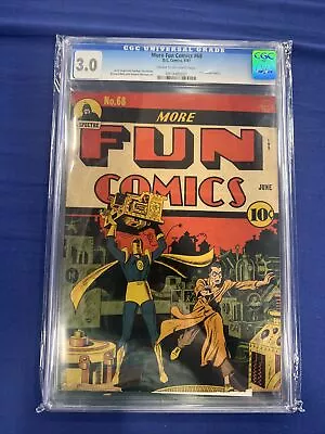 More Fun Comics #68 ~ 1941 Dc Comics ~ Cgc 3.0 ~ Dr Fate Appearance • $1700