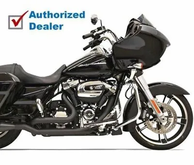 $677.95 • Buy New Bassani Black True Dual Down Under Exhaust Header Pipes '17+ Harley Touring
