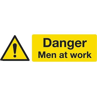 Sealey Safety Sign - Danger Men At Work - Self-Adhesive Vinyl • £5.19
