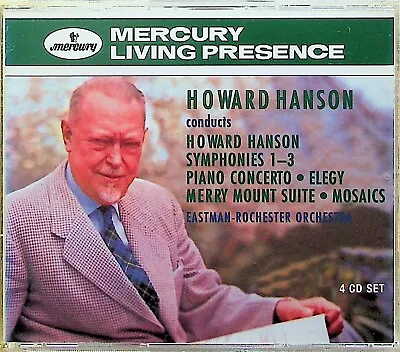 Howard Hanson Conducts -Symphonies 1-3 (4-CD) RARE -Mercury Living Presence  • £17.99