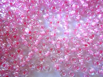 50g Seed Beads Czech Glass 4.5mm Clear Pink Approx 550 Pcs #1188-19 Aus Seller • $6