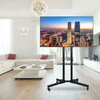 Mobile TV Cart Floor Stand Mount Home Display Trolley For 32 -70  Plasma/LCD/LED • £45.99