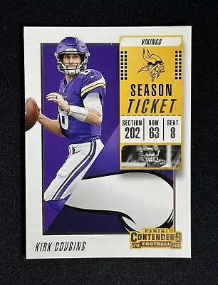 2018 Panini Contenders Kirk Cousins #39 Season Ticket Football Card Vikings • $1.99