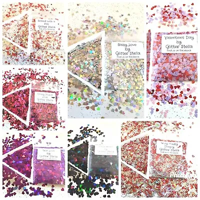£1.30 • Buy Nail Art Glitter Hearts Valentines Holographic Shapes Chunky Lips Cosmetic Wax 