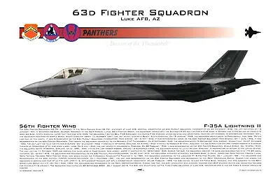 Fighter Jet Print F-35A Lightning Military Air Force Afterburner Profiles 17x11 • $12.95