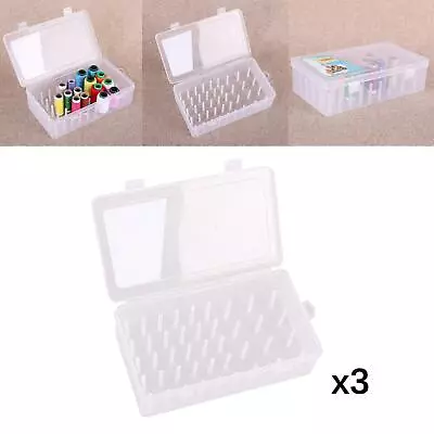 3x Large Sewing Thread Storage Box Sew Case Clear Embroidery Accessories • $39.51