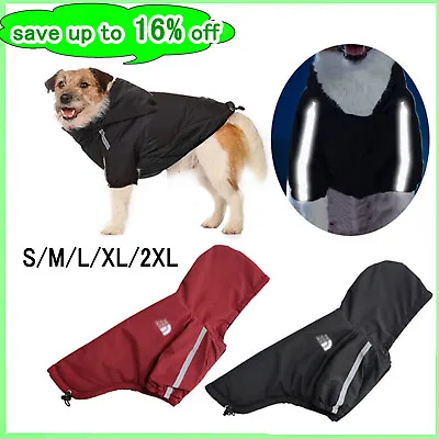 Dog Face Reflective Clothes Winter Pet Dog Waterproof Warm Coat Hooded Jacket3XL • £6.82