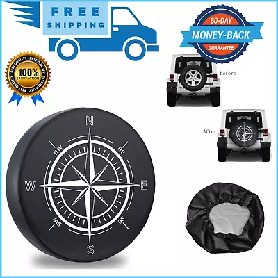 SUV Spare Tire Vinyl Leather Wheel Protection Cover 33  For Jeep Wrangler Sahara • $25.95