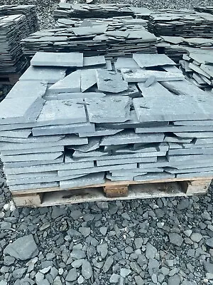 Westmorland Green Slate Crazy Paving 25mm To 40mm THICK £37m2 Minimum Order 8m2 • £37