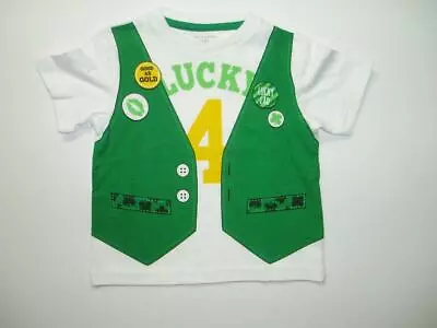 $6.25 • Buy St. Patricks Day T-Shirt Vest Look Lucky Lad #4 Good As Gold 12M