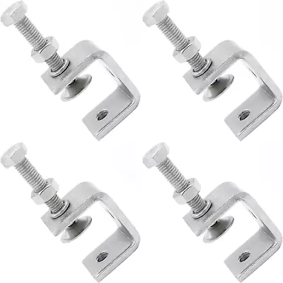4 Pcs Stainless Steel C-Clamp With Wide Jaw Opening For Woodworking Welding • $10.86