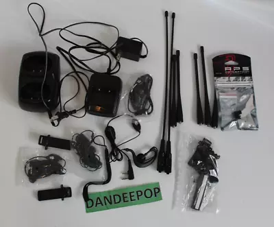 Lot Of Assorted Walkie Talkie Accessories And Parts With Charger Antennas • $29.99