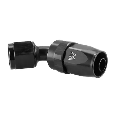 8AN 45 Degree Hose End Oil Fuel / Reusable / Swivel 8 AN Fitting -8 BLACK • $8.99