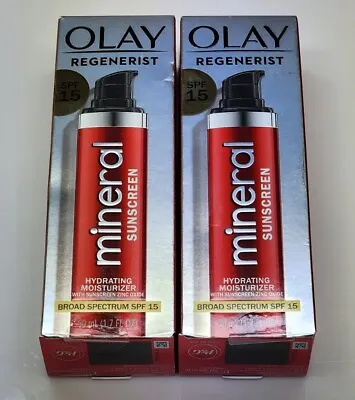 $31.64 • Buy 2 Pack Olay Regenerist Mineral Sunscreen Face Moisturizers 1.7oz Each EXP. 07/22
