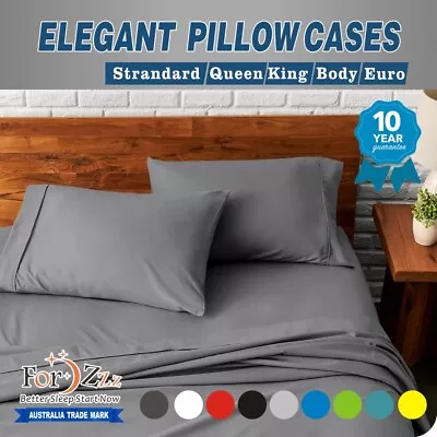 Hotel 2000TC Pillow Cases Slip Standard European Queen King Body Size Pillow • $12.99