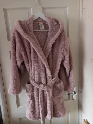 £5.69 • Buy H&M Xs/S (8/10) Fleecy Dressing Gown Dusky Pink Shorter Length