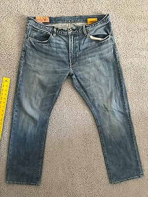 Gap 1969 Jeans Mens 36x30 Blue Low Rise Straight Fit Preppy Medium Wash Denim • $16.99