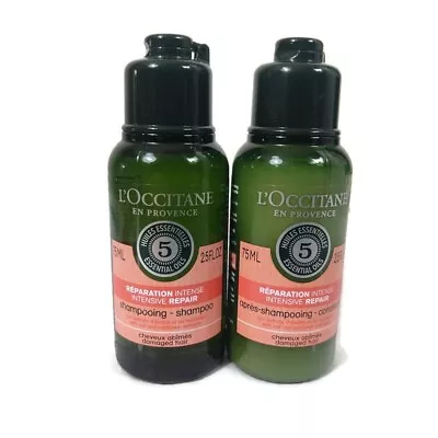 L'Occitane Essential Oil 5 Shampoo & Conditioner 75ML Set X 2 NEW • $25.99