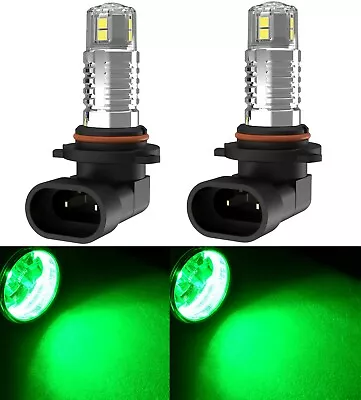 LED 20W 9005 HB3 Green Two Bulbs Head Light High Beam Replacement Plug Play • $25.50