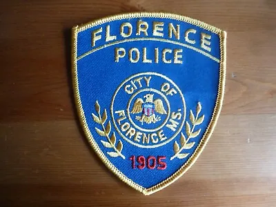 FLORENCE CITY MISSISSIPPI POLICE PATCH MS Unit USA Obsolete Original • $15