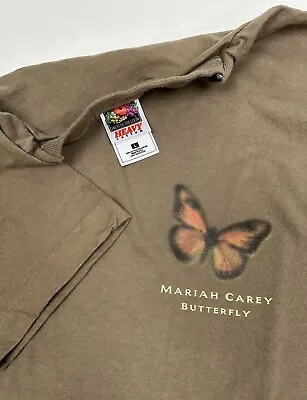 Vintage Mariah Carey Butterfly Tour Music Tee Large/Medium Fit 20.25x28.5 Inch • $149.99