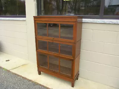 Antique Macey Arts And Crafts Mission Oak Barrister Bookcase Stacking Book Shelf • $1895.95