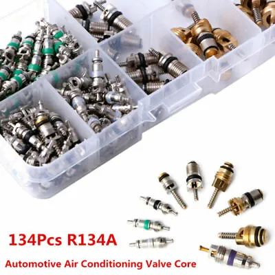 134Pcs A/C R134A Automotive Air Conditioning Valve Core Car Tire Assortment Kit • $22.01