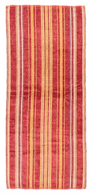 Vintage Kilim Rug 2'11  X 6'0  Traditional Chenille Hand Woven Carpet • $144.20