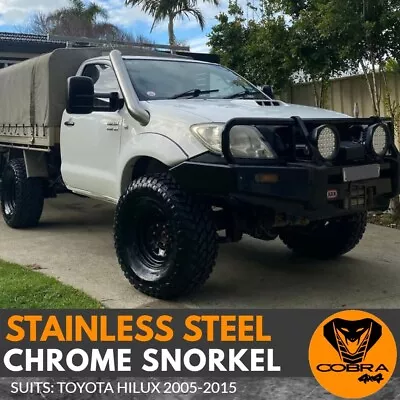 Cobra 4x4 Chrome Stainless Steel Snorkel Kit Suitable For Toyota Hilux 2005-15 • $659