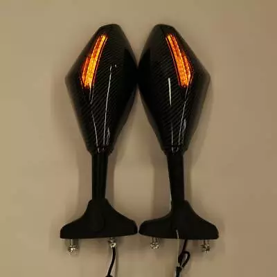 For Kawasaki Ninja ZX11 ZX14 ZX10R ZX6R Motorcycle LED Turn Signal Mirrors Smoke • $39.50