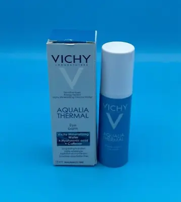 Vichy Mineralizing Aqualia Thermal Hyaluronic Acid Caffeine Eye Balm Gel 0.5 Oz • $13.50