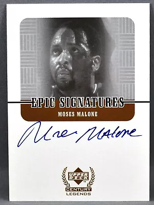 1999 Upper Deck Century Legends Moses Malone EPIC SIGNATURES ON CARD AUTO #MM • $46