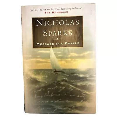 Message In A Bottle By Nicholas Sparks Hardcover Book Novel Adult Fiction GOOD • $3