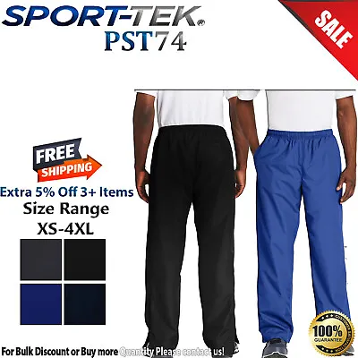 Sport-Tek PST74 Mens Lightweight Water Repellent Wind Pant With Pockets • $33.27